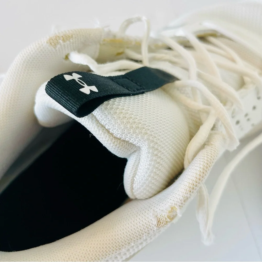 Men’s Under Armour UA Jet ‘23 White and Gray Shoes | Size 13